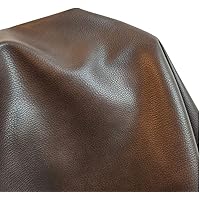 | Cacao Brown Pebblegrain Soft Faux Vegan Leather PU (Peta Approved Vegan) | 4 Yards (144 inch x 54 inch Wide) Cut by The Yard | Synthetic Pleather 0.9mm Nappa Upholstery | 144