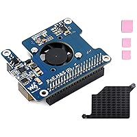 Waveshare POE HAT Board for Raspberry Pi 5, Power Over Ethernet HAT(POE) with Onboard Cooling Fan and Metal Heatsink, Supports 802.3af/at Network Standard,12V and 5V Power Outputs