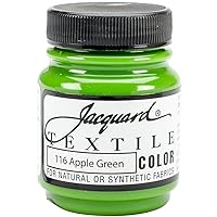 Jacquard Products Textile Color Fabric Paint 2.25-Ounce, Apple Green
