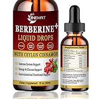 Berberine Liquid Drops 1500mg, Liposomal Berberine HCL, Berberine Complex Supplement w/Ceylon Cinnamon, Resveratrol,Bitter Melon,Green Tea, Dandelion Root, Milk Thistle - Vegan & Natural