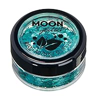 Biodegradable Eco Chunky Glitter by Moon Glitter - 100% Cosmetic Bio Glitter for Face, Body, Nails, Hair and Lips - 3g - Turquoise
