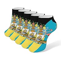 Bahamas Flag 5 Pairs Ankle Socks Low-Cut Athletic Running Socks for Men and Women