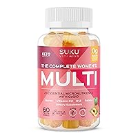 Complete Women's Multi - with Boron, Vitamin K2, B12, A and More for Women Health - Easy to Chew - Non GMO, Gluten Sugar Free - Pineapple & Peach Flavored Gummy Vitamins, 60 Count
