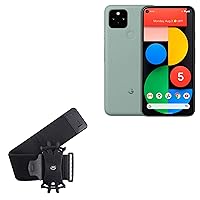 BoxWave Holster Compatible with Google Pixel 5 - ActiveStretch Sport Armband, Adjustable Armband for Workout and Running - Jet Black