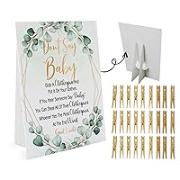 Don't Say Baby Game, One 8x10 Sign Equipped Standing Rack, 50 Mini Clothespins, Baby Shower Games, Gender Reveal Games, Baby Shower Decoration, Gender Neutral, NB004