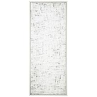 Signature Design by Ashley Daxonport Modern Canvas Textured Wall Art, 24 x 60 Inch, White & Gray