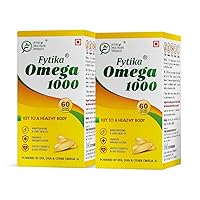 Omega 3 Fish Oil 1000mg for Heart, Eye, Skin, Brain, Joint & Muscle Support | Omega 3 1000mg Fatty Acid Capsule enriched with EPA 360mg+DHA 240mg & Omega Fatty Acids 400mg (120 Capsules)