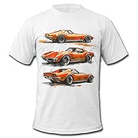 Men's 1968 Corvette Orange 1 American Muscle T-Shirt