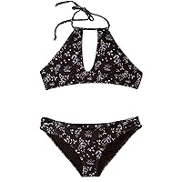 Girls Floral 2 Piece Bikini for Tween, Teen and Juniors with Padding in Sizes 12 and 13 Years