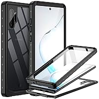 BEASTEK for Samsung Galaxy Note 10 Plus Waterproof Case, NRE Series Shockproof IP68 Certified Case with Built-in Screen Protector Heavy Duty Cover, Galaxy NOTE10 Plus 6.8 inch (Clear)