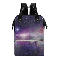 Outer Space Galaxy Universe Durable Travel Laptop Hiking Backpack Waterproof Fashion Print Bag for Work Park Black-Style