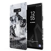 BURGA Phone Case Compatible with Samsung Galaxy Note 9 - Disturbed Mind Savage Wild Wolf Cute Case for Women Thin Design Durable Hard Plastic Protective Case