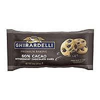 GHIRARDELLI 60% Cacao Bittersweet Chocolate Premium Baking Chips, 10 OZ Bag