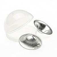 Moogco The Original Silver Nursing Cups - Nipple Shields for Nursing Newborn - Newborn Essentials Must Haves - Nipple Covers Breastfeeding - 925 Silver (L Silver Nursing Cups with Carrying Case)