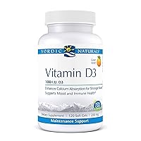 Nordic Naturals Pro Vitamin D3 1000, Orange - 120 Mini Soft Gels - 1000 IU Vitamin D3 - Supports Healthy Bones, Mood & Immune System Function - Non-GMO - 120 Servings
