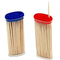Chef Craft Select Bamboo Pocket Toothpicks, 60 Count 2 Piece Set, Natural