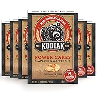 Kodiak Cakes Power Cakes, Pancake & Waffle Mix, Chocolate Chip, High Protein,100% Whole Grains (Pack of 6)