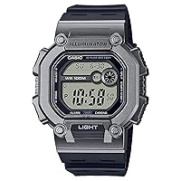 Casio W-737H-1A2V Men's Digital Wristwatch, Standard, Gray Metallic, Overseas Model, Grey Metallic W-737H-1A2V