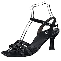 Paul Green 6058-02 | Black Suede | Womens Strappy Sandals