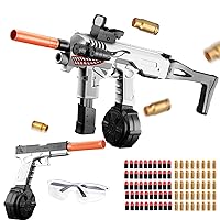 Soft Bullet Toy Gun with Shell Ejecting, Combination Toy Pistols, Pull Back Action,Toy Foam Blaster with Flashlight and Scope, Education Toy for Boys Girls Birthday Christmas Age 9+