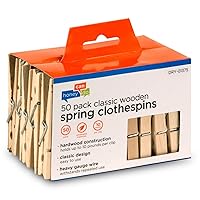 Honey-Can-Do Clothespin Wood SPRINGCLP 50PK DRY-01375