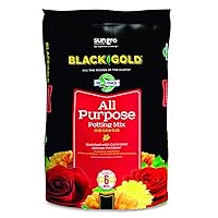 Sun Gro Horticulture 8-Quart Black Gold 1310102 Purpose Potting Soil With Control, Brown/A