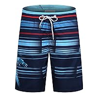 ELETOP Men's Swim Trunks Quick Dry Bathing Suit Swimming Board Shorts Mesh Lining Beach Swimwear