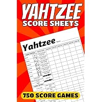 Yahtzee Score Sheets: 750 Score Games for Scorekeeping, Yahtzee Score Pads, 6 X 9 Large Print Yahtzee Score Book Yahtzee Score Sheets: 750 Score Games for Scorekeeping, Yahtzee Score Pads, 6 X 9 Large Print Yahtzee Score Book Paperback