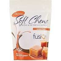 Bariatric Fusion Bariatric Calcium Chews | Caramel Calcium Citrate 500mg with Vitamin D3 & Energy Soft Chews | Sugar Free Bariatric Vitamin Chewable | Post Gastric Bypass and Sleeve | 60 Count