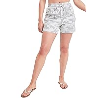 YMI Women's Drawstring Waist Linen Shorts with Patch Pockets