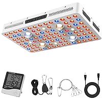 Phlizon COB Series 2000W LED Plant Grow Light,with Thermometer Humidity Monitor,with Adjustable Rope,Full Spectrum Double Switch Plant Light for Indoor Plants Veg and Flower- 2000W