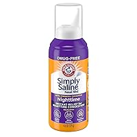 Breathe Right Extra Strength Tan Nasal Strips Stop Snoring & Instant Nasal Congestion Relief Colds Allergies 26ct + ARM & Hammer Simply Saline Nighttime Nasal Mist Severe Congestion Relief 4.6oz