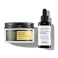 COSRX Post Acne Mark Recovery - Snail Mucin 92% Moisturizer + Vitamin C 23% Serum, Intensive Hydrating for Fine lines, Hyperpigmentation, After Blemish Care