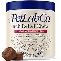 PetLab Co. Itch Relief Salmon Chews – Delicious Salmon Flavor - Support for Dry, Occasionally Itchy Skin & Coats – Expertly Formulated