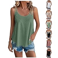 Womens Camisole Tank Tops Hollow Lace Solid Casual Vest Shirts Sleeveless Lightweight Soft Summer Tees Dressy Blouses