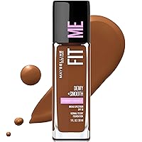 Maybelline Fit Me Dewy + Smooth Liquid Foundation Makeup, Java, 1 Count (Packaging May Vary)
