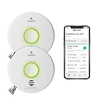 Kidde Smart Smoke & Carbon Monoxide Detector & Indoor Air Quality Monitor, WiFi, Alexa Compatible Device, Hardwired w/Battery Backup, Voice & App Alerts, 2 Pack