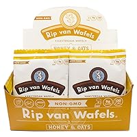 Rip Van Wafels Snack Wafels, Honey and Oats, 1.2oz, 16 Count