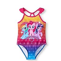 Dreamwave My Little Pony One Piece Rainbow Star Toddler Girls Swimsuit (5T)
