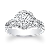 1.70ct DLA Certified Round Cut Diamond Engagement Ring in Platinum