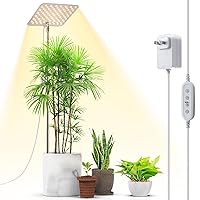Barrina Plant Grow Light, 182 LEDs Full Spectrum Grow Lights for Indoor Plants, Height Adjustable Growing Lamp Fixture with Automatic Timer 3/6/12H, 7 Dimmable Levels, 3 Color Mode for Large Plants