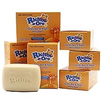 Ricitos de Oro Honey Bee Bar Soap, Hypoallergenic Bar Soap, Assists in Moisturizing Baby's Skin, Delicate Skin, 6-Pack of 3.5 Oz, 6 Bar Soaps.