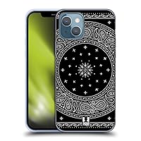 Head Case Designs Round Black Classic Paisley Bandana Soft Gel Case Compatible with Apple iPhone 13
