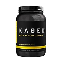 Kaged Whey Protein Isolate Powder | Vanilla | 100% Pure Low Lactose Whey | Post Workout Recovery Drink | Supports Muscle-Building | 25g per Serving | Amazing Taste and Easy Mix for Shakes | 41 Serving