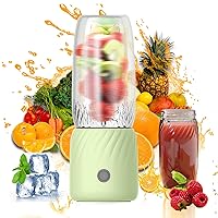 Portable Blender for Shakes and Smoothies Juicer Machines for Citrus Usb Personal Blender with 6 Blades, Hand Blender for Sports Travel and Outdoors Kitchen Appliances Juice Extractor (Green)