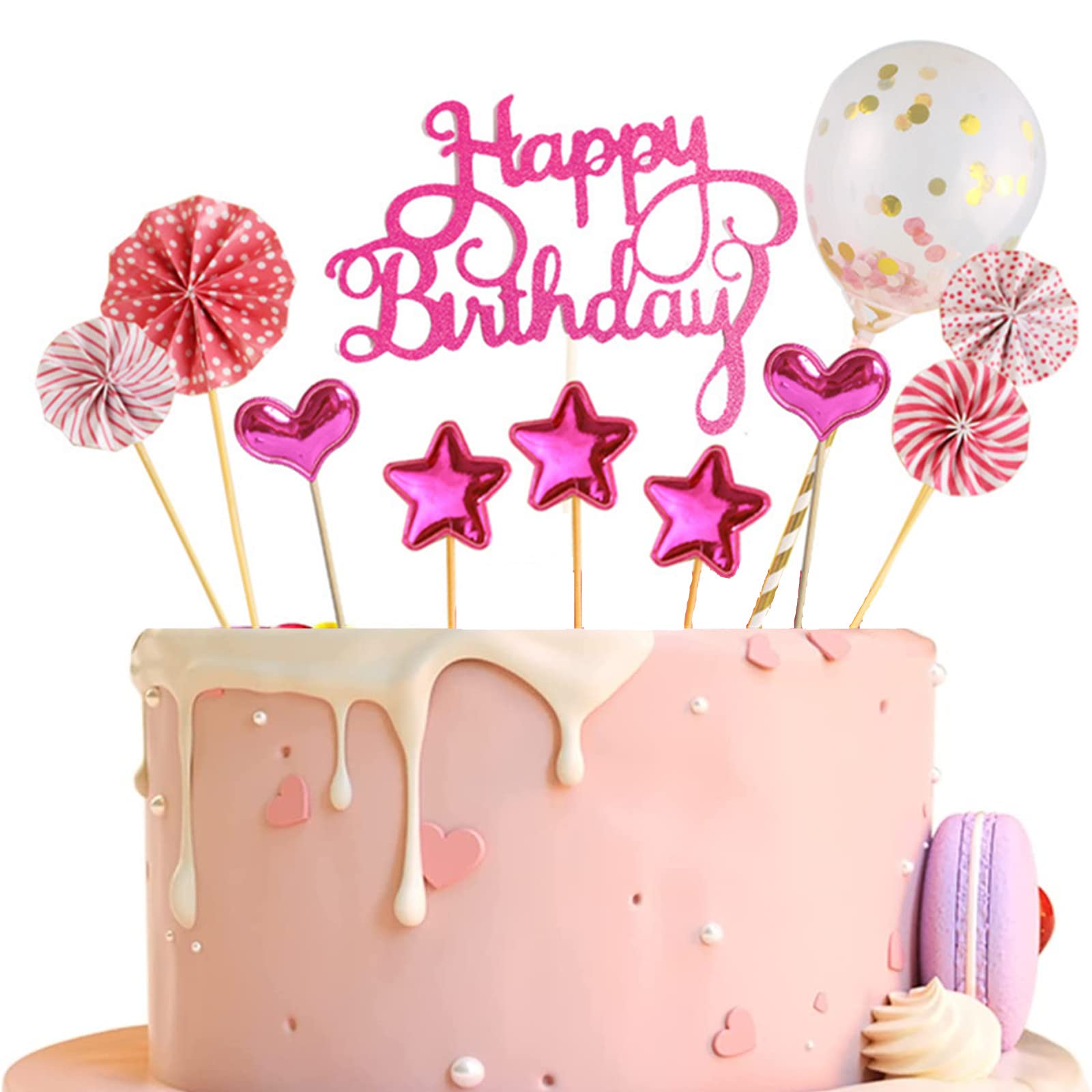 Mua LIKENNY Cake Topper Birthday Cake Decorating Set of 16 - Happy ...