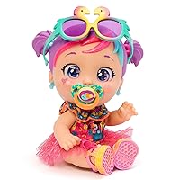 Mini MIA – Doll with Clothes, Shoes and Exclusive Fashion Accessories in Colorful and Tropical Style, Includes 2 T-Shirts, 1 Tutu, 1 Pacifier, 1 Sunglasses and Earrings