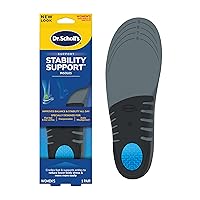 ﻿Dr. Scholl's® Stability Support Insoles, Flat Feet & Overpronation Low Arch Support, Improves Balance & Stability, Motion Control, Trim Inserts to Fit Shoes, Womens 6-10 1 Pair