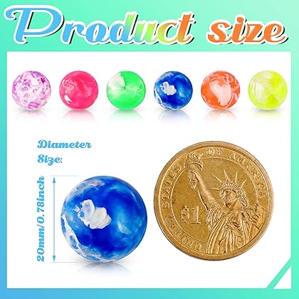 500 Pieces Small Bouncy Balls in Bulk Rubber High Bouncing Balls for Kids, 0.78 Inch/ 20 mm Mini Bouncy Balls for Birthday Party Favors Gift Game Prizes Vending Machines Fillers Outdoor Activities