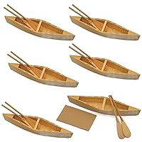 S&S Worldwide Wood Canoes w/Paddles, Unfinished, Decorate w/Paint, Markers or Stain-sold separately, Native American Craft, Multicultural, Nature Craft, for Kids, School, Camp, 11-1/2